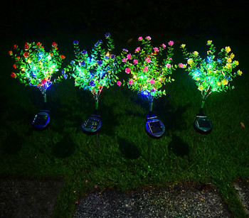 Camellia Rime ηλιακό φωτιστικό LED ελαιοκράμβης Φωτιστικό γκαζόν Εξωτερική βίλα Διακόσμηση μονοπατιού κήπου Αδιάβροχο ρετρό φωτιστικό τοπίου λουλουδιών