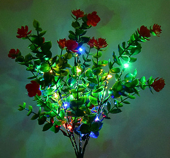 Camellia Rime рапица LED слънчева лампа Светлина за морава Външна вила Градинска пътека Декорация Водоустойчива ретро цветна пейзажна лампа
