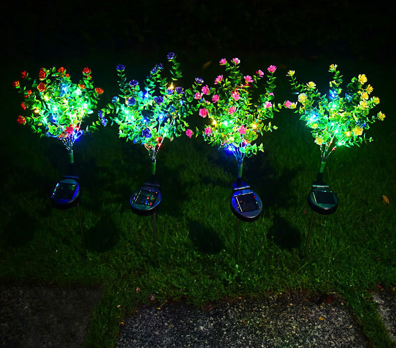 Camellia Rime rapšu sēklu LED saules lampa zāliena gaisma āra villas dārza celiņa apdare ūdensizturīga retro ziedu ainavu lampa