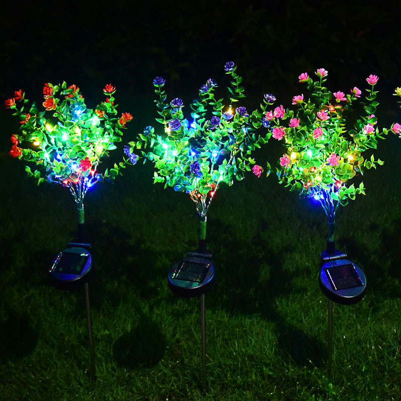 Camellia Rime rapšu sēklu LED saules lampa zāliena gaisma āra villas dārza celiņa apdare ūdensizturīga retro ziedu ainavu lampa