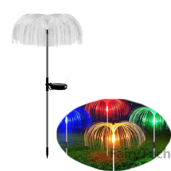 Слънчеви LED фойерверки Градински приказни светлини Водоустойчиви оптични медузи Светлини за тревни площи Външен двор Пътека Двор Декорация Лампа