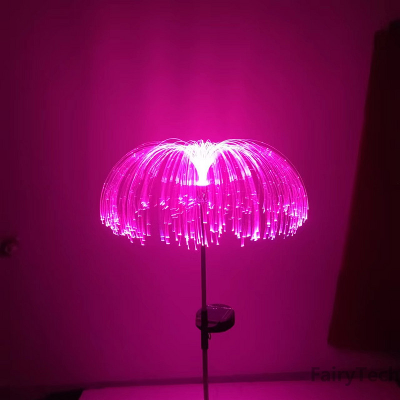 Solar LED Firework Garden Fairy Lights Αδιάβροχα φώτα γκαζόν μέδουσες οπτικών ινών Φωτιστικό γκαζόν μεδούλες εξωτερικού χώρου Pathway Yard Decor Light