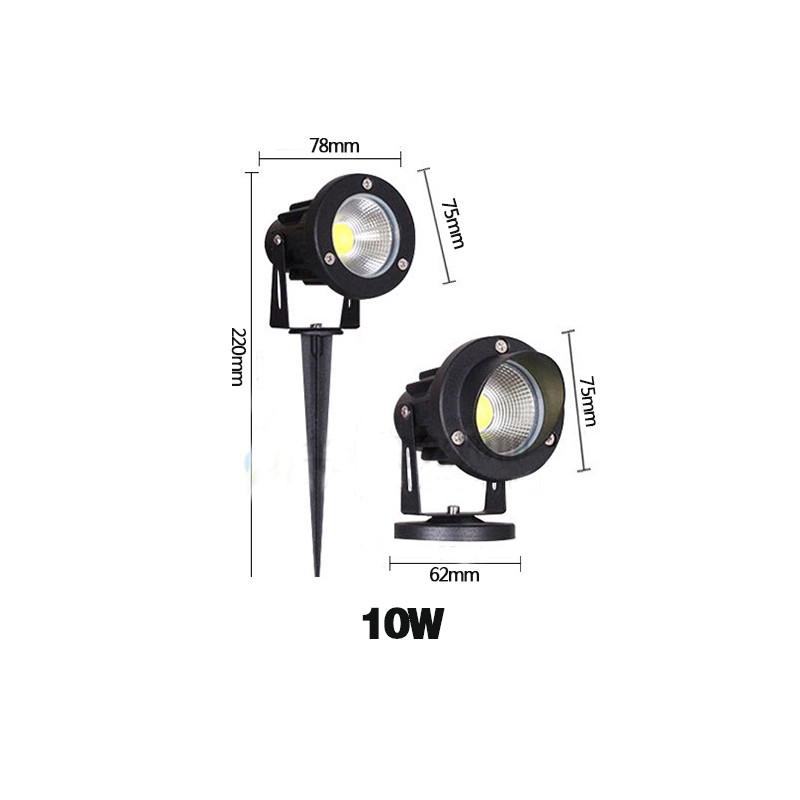 Kültéri LED kerti fűnyíró lámpa 5W 10W Táj lámpa tüske vízálló AC85-265V DC12V út izzó meleg fehér zöld spot lámpák