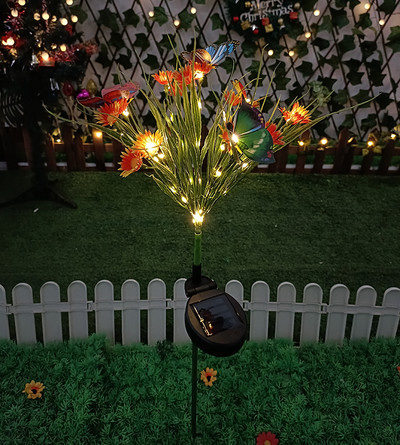 Napelemes golyós virág lámpa kültéri kerti pázsit fénye Levendula azálea virágok ösvény világítása a belső udvarhoz esküvői ünnepek dekorációja