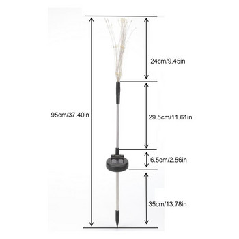 Слънчеви градински светлини Външни декоративни фойерверки Лампи Водоустойчива струнна светлина Направи си сам Фея Пейзажна светлина за поляна в задния двор