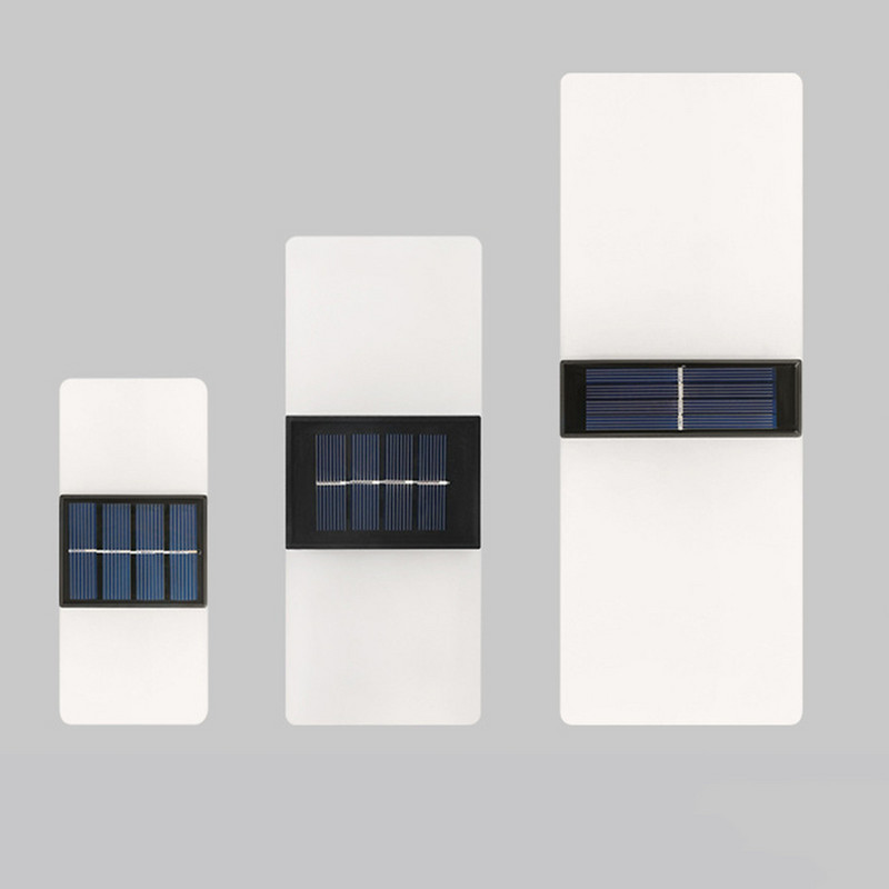 Kültéri akril napelemes fali lámpa vízálló kerti napelemes kerítés világítás napelemes lépcsős lámpa folyosói erkély hátsó udvari dekorációjához