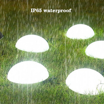 5 бр. Слънчеви земни светлини Външни градински тревни лампи Креативни водоустойчиви LED лампи с форма на половин топка Пътека Пейзаж Двор Декор
