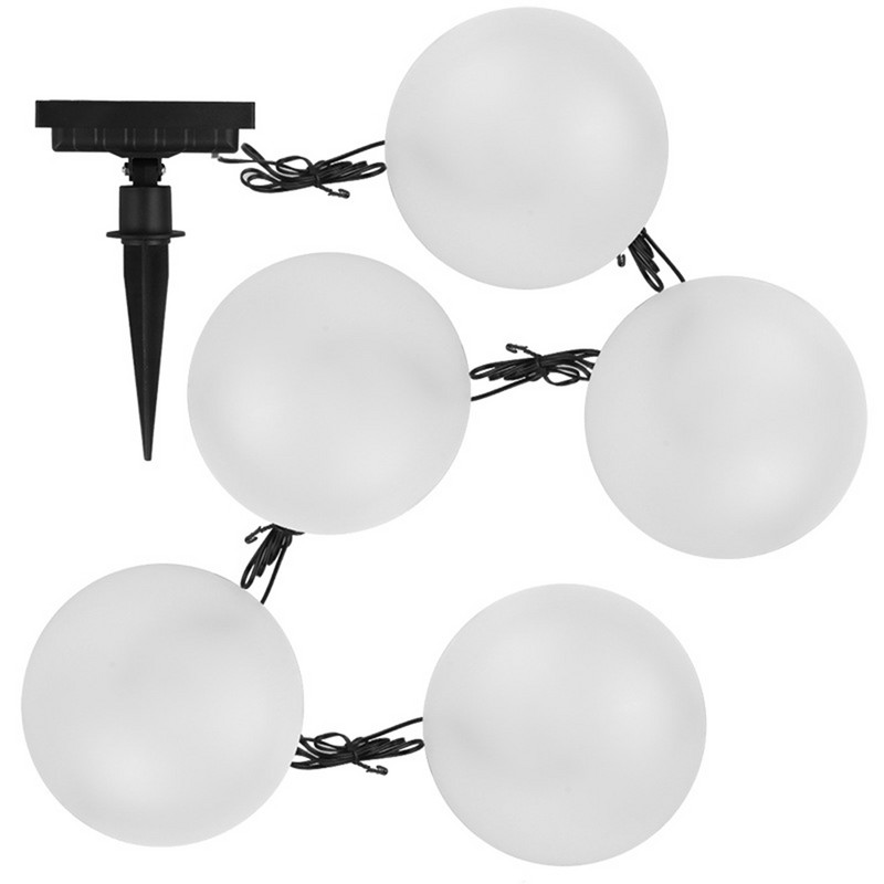 5 vnt saulės antžeminiai šviestuvai lauko sodo vejos lempos Kūrybinės pusės rutulio formos vandeniui atsparios LED lempos kelio kraštovaizdžio kiemo dekoras