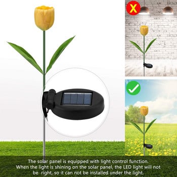 Tulip Led Flowers με Ηλιακό Φως για Διακόσμηση Κήπου Λάμπες Τέντας Εξωτερικού Αδιάβροχο για Αγροικία με λαχανικά Patch Patio