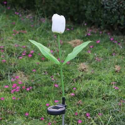 Flori cu LED-uri de lalele cu lumină solară pentru decorarea grădinii Lămpi de acoperiș în aer liber rezistente la apă pentru terasa cu legume pentru casă de țară