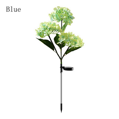 3 κεφαλές Hydrangea Flower Solar Led Light Λάμπες κήπου εξωτερικού χώρου για γκαζόν κήπου και λαχανικών Διακόσμηση βεράντας εξοχικής κατοικίας