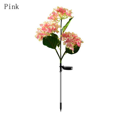 3 κεφαλές Hydrangea Flower Solar Led Light Λάμπες κήπου εξωτερικού χώρου για γκαζόν κήπου και λαχανικών Διακόσμηση βεράντας εξοχικής κατοικίας