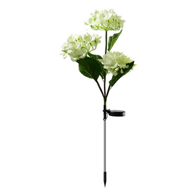 3 κεφαλές Hydrangea Flower Solar Led Light Λάμπες κήπου εξωτερικού χώρου για γκαζόν κήπου και λαχανικών Διακόσμηση βεράντας εξοχικής κατοικίας