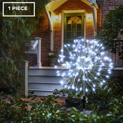 Solar LED Firework Fairy Lights Αδιάβροχο εξωτερικού χώρου Solar Power Φωτιστικό γκαζόν για Χριστουγεννιάτικο Διακοσμητικό Φωτιστικό Γάμου Κήπου