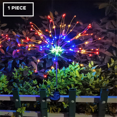 Solar LED Firework Fairy Lights Αδιάβροχο εξωτερικού χώρου Solar Power Φωτιστικό γκαζόν για Χριστουγεννιάτικο Διακοσμητικό Φωτιστικό Γάμου Κήπου