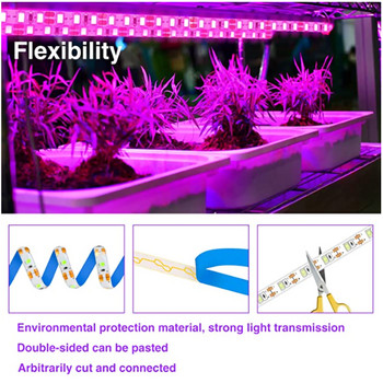 USB 5V LED Grow Lights Лампа за отглеждане с пълен спектър Водоустойчива UV фитолампа 2835 Чип Растения Цветя Оранжерия Cultivo Hydroponic