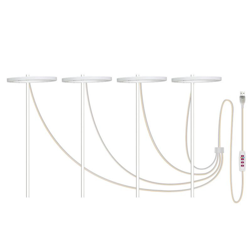 Lampă de creștere LED rezistentă la apă Lumină de creștere Inel de înger spectru complet 1 buc Lămpi de creștere pentru răsaduri de plante de interior Lampă de plante Dc5v