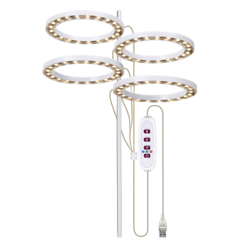 Lampă de creștere LED rezistentă la apă Lumină de creștere Inel de înger spectru complet 1 buc Lămpi de creștere pentru răsaduri de plante de interior Lampă de plante Dc5v