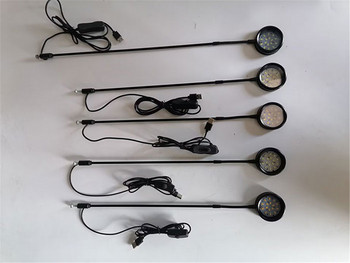 Dimmable 5W USB Gooseneck led φυτικά φώτα τοπίου μαύρο LED Φωτισμός ενυδρείου 6000K Φωτιστικά υδρόβια φυτά Φώτα οικολογικού μπουκαλιού