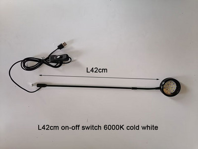 Lumini cu led pentru peisaj pentru plante cu gât de gâscă, 5W, reglabile, iluminat pentru acvariu cu LED negru 6000K Lumini pentru plante acvatice Lumini pentru sticle ecologice