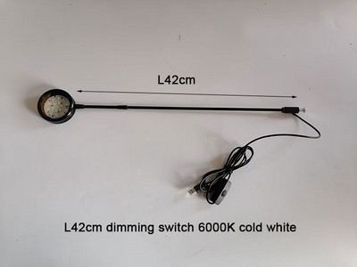 Lumini cu led pentru peisaj pentru plante cu gât de gâscă, 5W, reglabile, iluminat pentru acvariu cu LED negru 6000K Lumini pentru plante acvatice Lumini pentru sticle ecologice