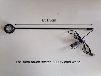 Lumini cu led pentru peisaj pentru plante cu gât de gâscă, 5W, reglabile, iluminat pentru acvariu cu LED negru 6000K Lumini pentru plante acvatice Lumini pentru sticle ecologice