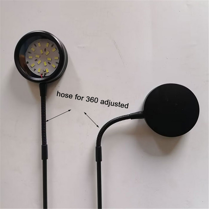 Lumini cu led pentru peisaj pentru plante cu gât de gâscă, 5W, reglabile, iluminat pentru acvariu cu LED negru 6000K Lumini pentru plante acvatice Lumini pentru sticle ecologice