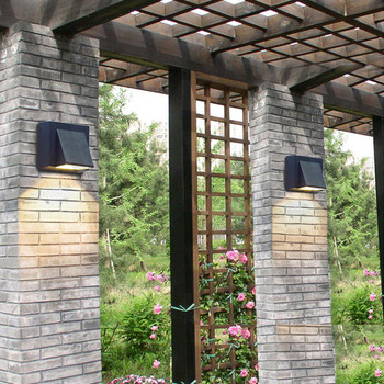 Модерни прости креативни вътрешни/външни осветителни тела Водоустойчива стенна лампаLED Дворни лампи лампа за порта тераса балкон градина стенна лампа