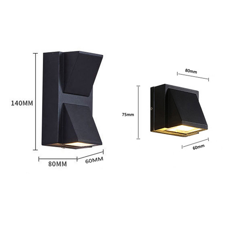 Modern Egyszerű Kreatív beltéri/kültéri lámpák Vízálló fali lámpaLED Udvari lámpák kapulámpa terasz erkély kerti fali lámpa