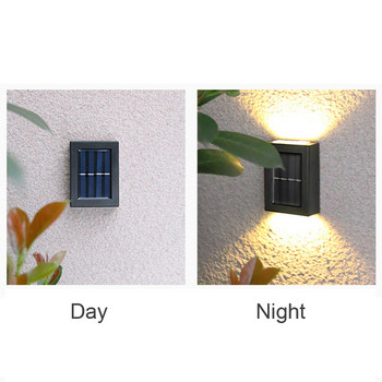 LED стенна лампа със слънчево захранване IP65 водоустойчива външна веранда градинска стенна лампа RGB бяло топло бяло осветление декорация нощна лампа