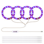 Angel Ring Grow Light DC5V USB fütolamp taimede jaoks Led täisspektriga lamp siseruumide taimede seemikute jaoks Kodu Lillede seemikute lamp