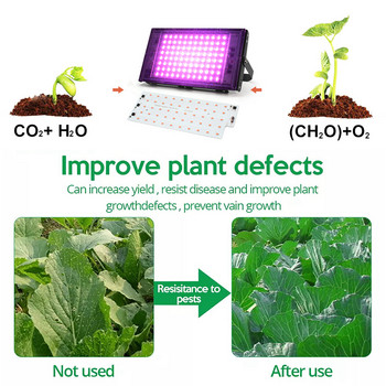 3Pcs 50W LED Grow Light AC220V пълен спектър Направи си сам оранжерийно хидропонно осветление за растеж на растения Smd2835 Стайно осветление за растения Seedlin