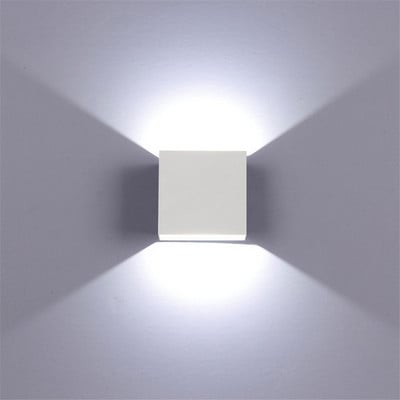 6W LED aliuminio sieninis šviestuvas Šiuolaikinės lovos foninės lempos Kvadratinės LED sieninės lempos lovos šviestuvai Miegamojo sienų dekoras