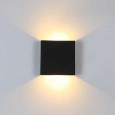 6W LED aliuminio sieninis šviestuvas Šiuolaikinės lovos foninės lempos Kvadratinės LED sieninės lempos lovos šviestuvai Miegamojo sienų dekoras