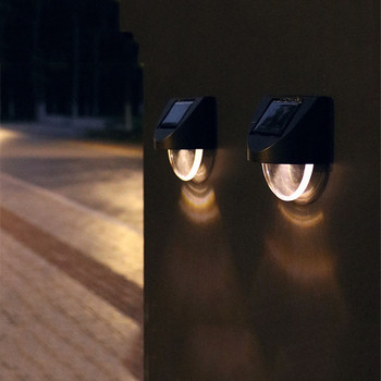 4PC акрилни оградни светлини Водоустойчива слънчева LED външна стенна лампа за палубни стъпала Вътрешна пътека Градина