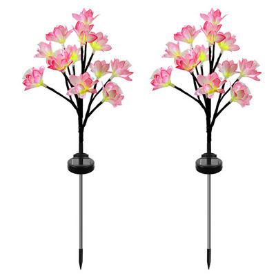 Λάμπα γκαζόν κήπου σε σχήμα λουλουδιού LED φωτιστικό 2 τρόπων με ηλιακή ενέργεια, αδιάβροχο για διακοσμήσεις τοπίου δρόμου για Yard Path