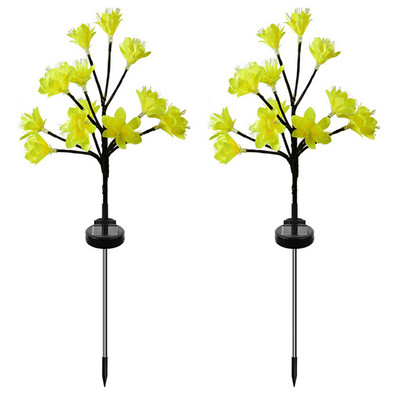 Λάμπα γκαζόν κήπου σε σχήμα λουλουδιού LED φωτιστικό 2 τρόπων με ηλιακή ενέργεια, αδιάβροχο για διακοσμήσεις τοπίου δρόμου για Yard Path