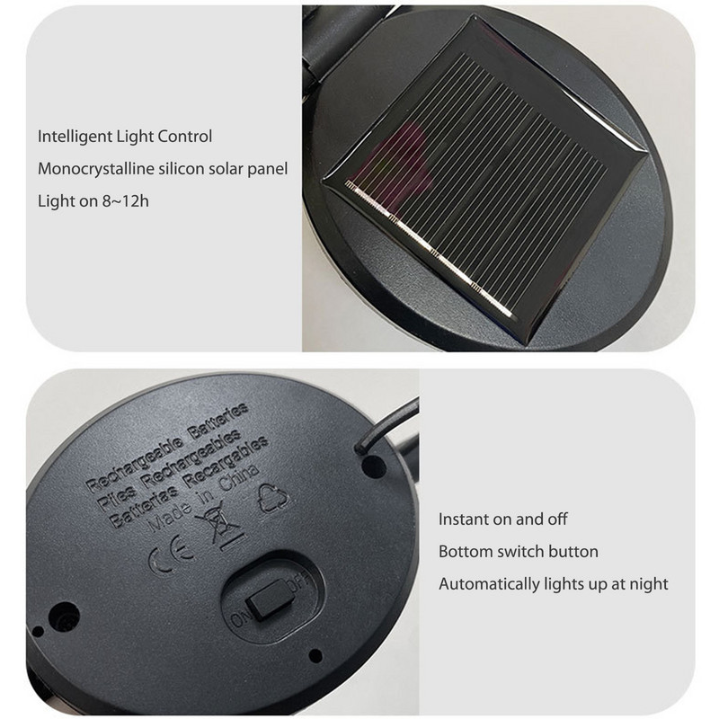 Päikeseenergial töötav LED-valgusti 2 režiimi lillekujuline aiamurulamp IP65 veekindel õue tee tänava maastikukaunistuste jaoks