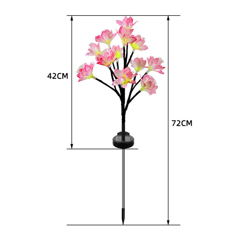 Päikeseenergial töötav LED-valgusti 2 režiimi lillekujuline aiamurulamp IP65 veekindel õue tee tänava maastikukaunistuste jaoks