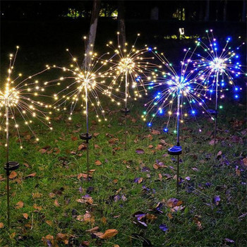 Υπαίθριος ηλιακός φωτισμός LED Firework Light Solor Light Αδιάβροχο ηλιακός κήπος String Fairy Lighting Φωτισμός γκαζόν Φώτα διακόσμησης Πεζόδρομος
