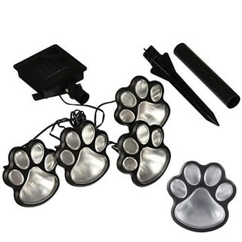 Solar Cat Paw Foot Print Lights Lawn Solar Powered Ground Plug Lamp LED Path Walkway διακοσμητικό φωτιστικό εξωτερικού χώρου