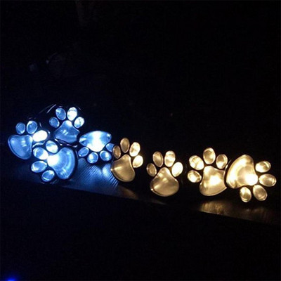 Solárne svetlá na trávnik s odtlačkom mačacej labky, solárna uzemňovacia lampa, LED chodník, dekoratívna lampa, vonkajšie osvetlenie