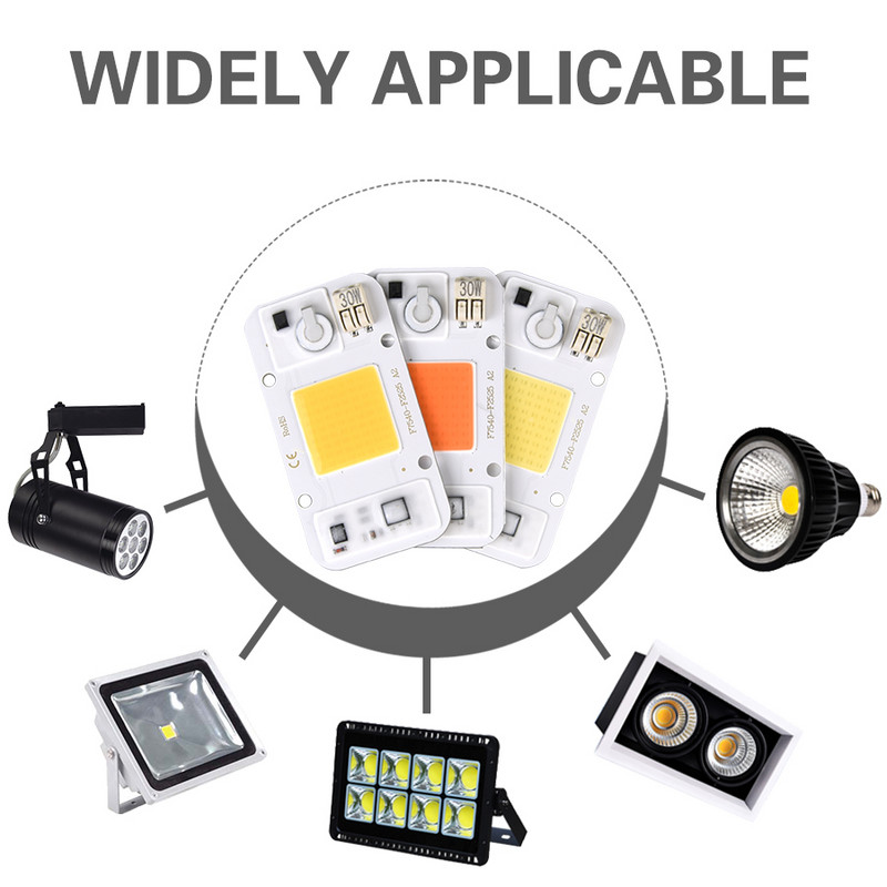 COB LED augšanas gaismas mikroshēma pilna spektra AC220V 20W 30W 50W iekštelpu fitolampa stādiem, ziedu hidroponiska audzēšanas telts gaisma