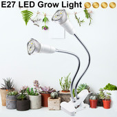 LED Grow Light E27 Fitolampy teljes spektrumú fitolámpa csipesszel palántákhoz virág Fitolamp Chambre De Culture beltéri használatra