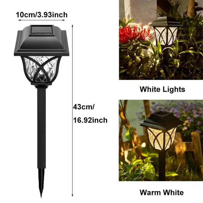 Päikeseraja valgustid välistingimustes 2 tk LED päikeseenergia aiavalgusti veekindlad maastiku murulambid kõnniteede siseõue siseõue kaunistamiseks