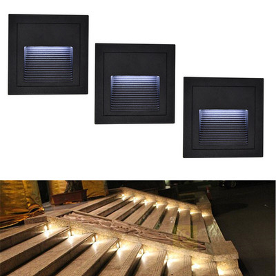 3W IP65 vandeniui atsparus lauko LED kojinis sieninis šviestuvas Step Stair Lights Integruotas sieninis lempos apšvietimas AC85~265V