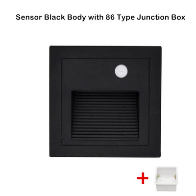 3W IP65, impermeabilă, pentru exterior, cu LED-uri, lampa de perete, pentru trepte, pentru scări. Iluminare încorporată pentru lămpi de perete AC85 ~ 265V