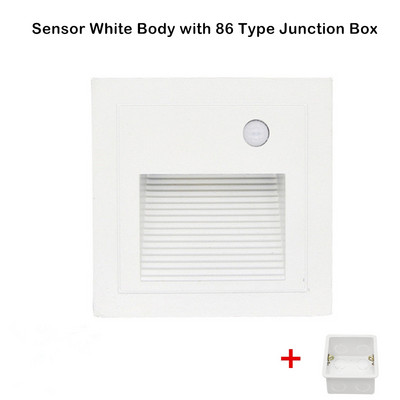 3W IP65, impermeabilă, pentru exterior, cu LED-uri, lampa de perete, pentru trepte, pentru scări. Iluminare încorporată pentru lămpi de perete AC85 ~ 265V