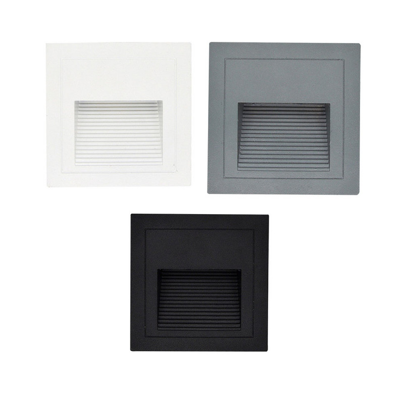 3W IP65, impermeabilă, pentru exterior, cu LED-uri, lampa de perete, pentru trepte, pentru scări. Iluminare încorporată pentru lămpi de perete AC85 ~ 265V