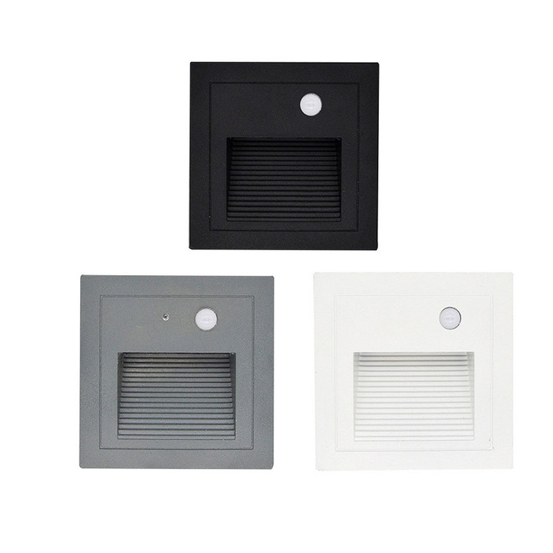 3W IP65, impermeabilă, pentru exterior, cu LED-uri, lampa de perete, pentru trepte, pentru scări. Iluminare încorporată pentru lămpi de perete AC85 ~ 265V